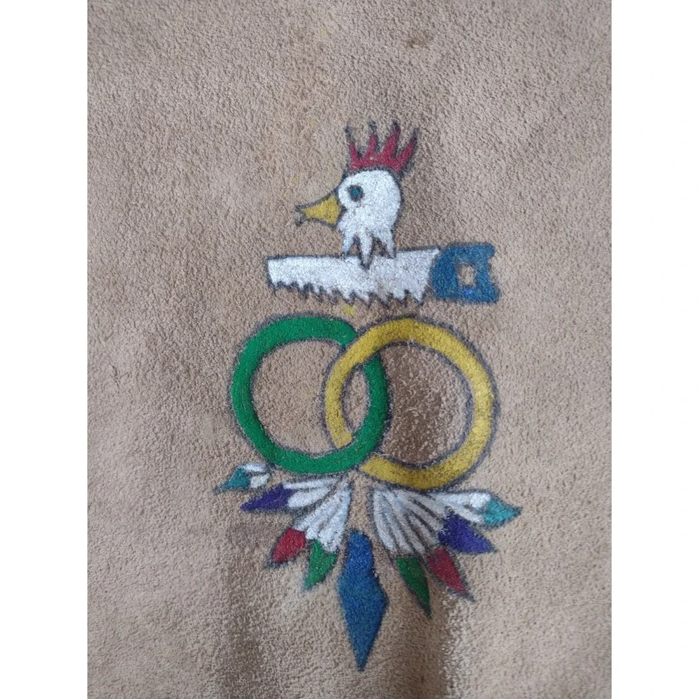 Vtg 60s 70s YMCA Indian Guides Suede Fringe Vest Pair Apollo 17 NASA Lakewood
